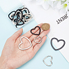WADORN 24Pcs 6 Style Alloy Linking Rings FIND-WR0008-75-3