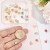 60Pcs Dyed Synthetic Coral Flower Charms PALLOY-BM00009-3