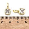 Brass Micro Pave Cubic Zirconia Charms KK-G555-21G-A-4