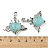 Synthetic Turquoise with Clear Cubic Zirconia Pendants G-G133-02P-23-3