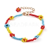 Glass Seed Beads Beaded Bracelets BJEW-JB05907-1