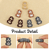 16Pcs 4 Colors Squirrel Food Grade Eco-Friendly Silicone Focal Beads SIL-CA0003-02-5