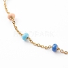 Stainless Steel Satellite Chain Anklets X-AJEW-AN00422-2