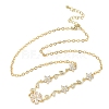 Brass Pave Cubic Zirconia Flower Pendant Necklaces NJEW-C121-04D-01G-4