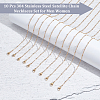  10Pcs 304 Stainless Steel Satellite Chain Necklaces Set for Men Women MAK-NB0001-14-4