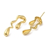 Rack Plating Brass Melting Teardro Dangle Stud Earrings for Women EJEW-Z019-01G-2