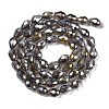 Transparent Electroplate Glass Beads Strands EGLA-N013-T8mm-B27-2