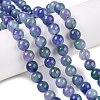 Dyed Natural White Jade Beads Strands G-T138-8mm-210-11-1