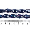 Opaque Solid Color Electroplate Glass Beads Strands EGLA-N013-P10mm-B03-4