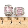 Rack Plating Brass Micro Pave Cubic Zirconia European Beads KK-F089-31P-02-3