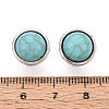 Zinc Metal Alloy & Natural Turquoise Buttons BUTT-WH0057-001BAS-3