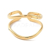 304 Stainless Steel Open Cuff Rings for Women RJEW-M020-07G-07-2