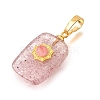 Natural Strawberry Quartz Pendants G-T151-02G-2