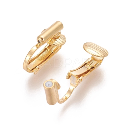 Brass Clip-on Earring Converters Findings KK-L175-01G-1