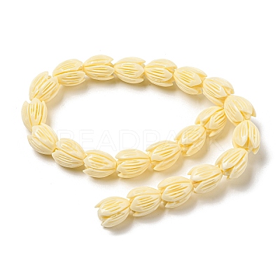 Craved Flower Synthetical Coral Bead Strands X-CORA-P004-A-1
