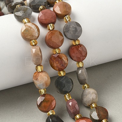 Natural Picture Jasper Beads Strands G-G271-C04-10mm-1