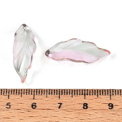 Baking Paint Transparent Glass Pendants DGLA-N014-02D-1