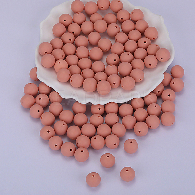 Round Silicone Focal Beads SI-JX0046A-74-1