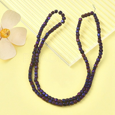 PVD Vacuum Plating Electroplate Non-magnetic Synthetic Hematite Beads Strands G-YW0001-48B-1
