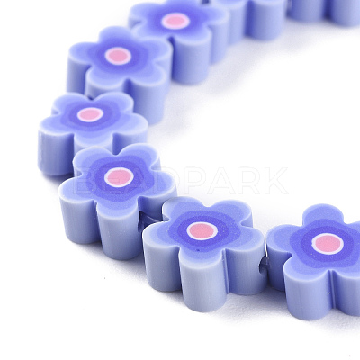 Handmade Flower Polymer Clay Beads Strands CLAY-M003-07L-1
