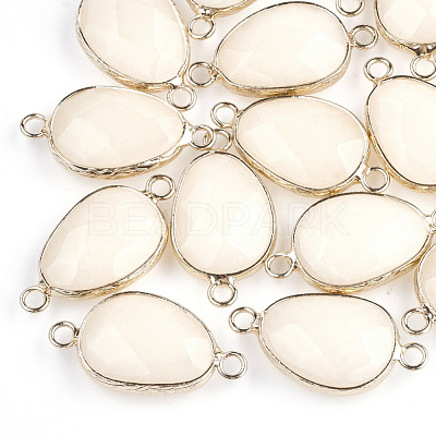 Natural White Jade Links connectors G-S344-02O-1