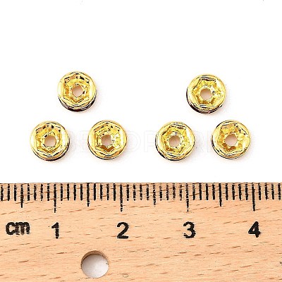 Brass Grade A Rhinestone Spacer Beads RSB036NF-09G-1