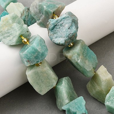 Raw Rough Natural Amazonite Beads Strands G-Z087-B24-1