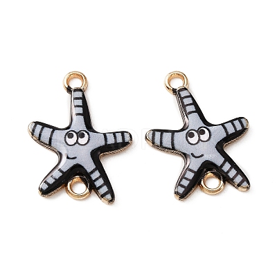 Ocean Theme Alloy Enamel Connector Charms FIND-CJC0017-15KCG-05-1
