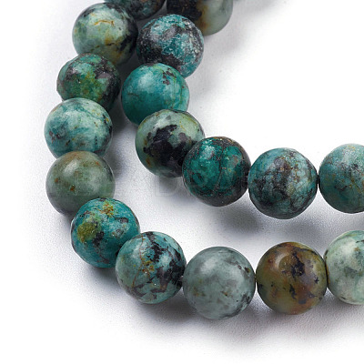 Natural African Turquoise(Jasper) Beads Strands X-TURQ-G037-8mm-1