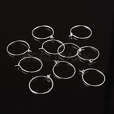 Silver Color Plated Brass Earring Hoops X-EC067-1S-1