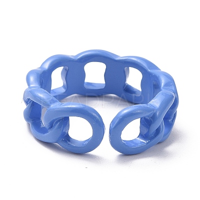 Spray Painted Alloy Cuff Rings RJEW-T011-29-RS-1