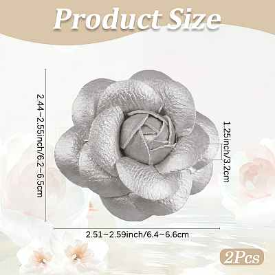 PU Leather Alligator Hair Clips for Girls OHAR-WH20008-18C-1