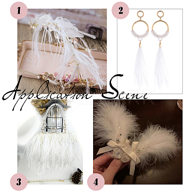 2 Yards Fashion Ostrich Feather Cloth Strand Costume Accessories FIND-GF0003-42B-1