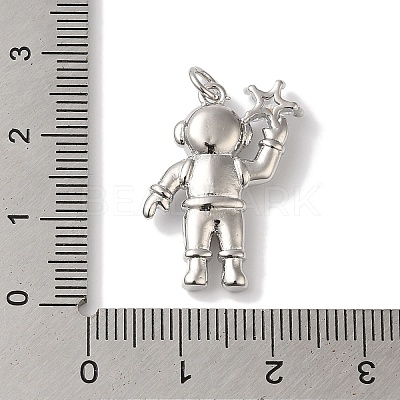 Rack Plating Brass Micro Pave Clear Cubic Zirconia Pendants KK-B092-40P-1