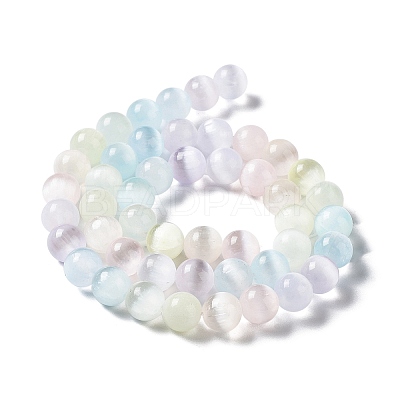Natural Selenite Beads Strands G-D071-01B-1