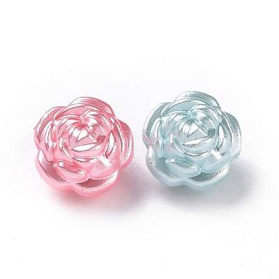 Imitation Pearl Acrylic Beads X-OACR-E013-21-1