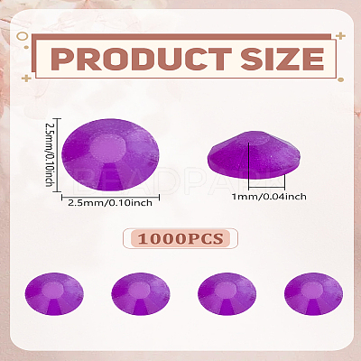 1000Pcs Glass Rhinestone Cabochons DIY-LP0002-52C-1