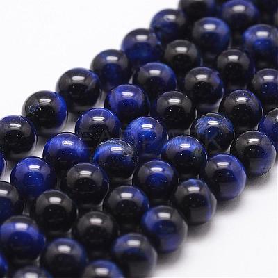 Natural Tiger Eye Bead Strands G-D840-54-6mm-02-1