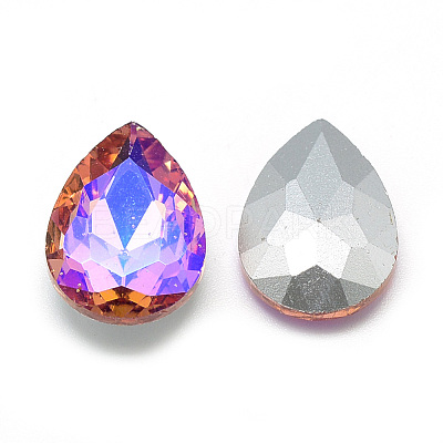 Pointed Back Glass Rhinestone Cabochons RGLA-T017-18x25mm-04-1