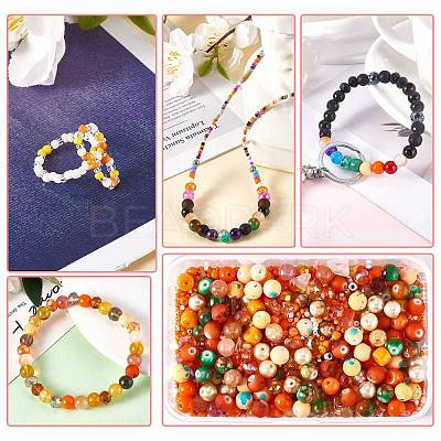 2 Bag Glass Round Beads Set JX547G-1