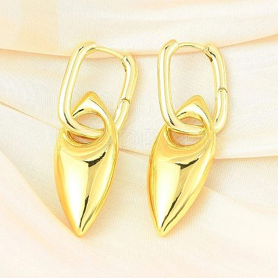 Horse Eye Brass Hoop Earrings for Women EJEW-U057-06D-01G-1