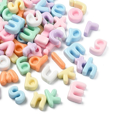 Letter Opaque Resin Cabochons CRES-CJZ0001-02-1