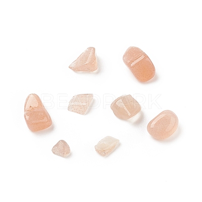 Natural Peach Moonstone Chips Beads G-O103-26-1