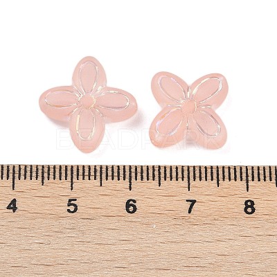 Frosted Transparent Acrylic Beads X1-OACR-P029-09B-02-1