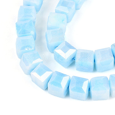 Anti-Tarnish Electroplate Glass Beads Strands GLAA-T025-6mm-10B-1