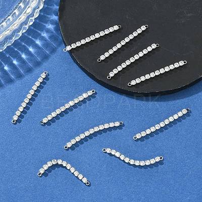 SHEGRACE Brass Pave Clear Cubic Zirconia Connector Charms XGRQ3P326-640P-1