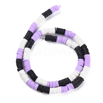 Fixed 3 Color Handmade Polymer Clay Bead Strands CLAY-S096-029C-1