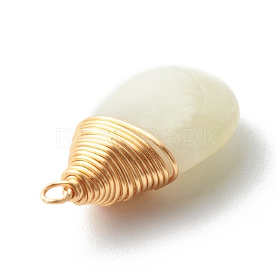 Natural New Jade Pendants PALLOY-JF00780-1