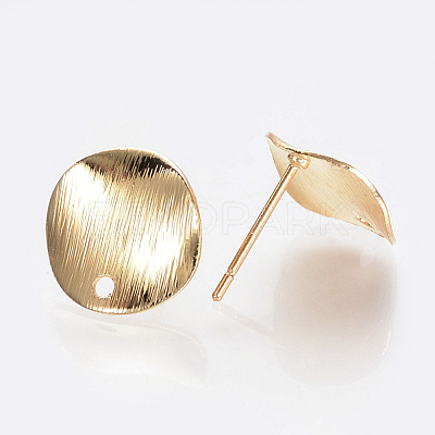 Brass Ear Stud Findings KK-S336-32G-1