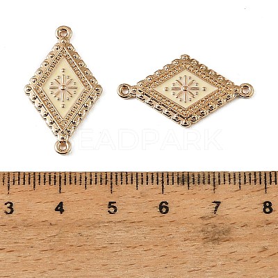 Alloy Textured Connector Charms AL-CBA75EE-12KCG-1